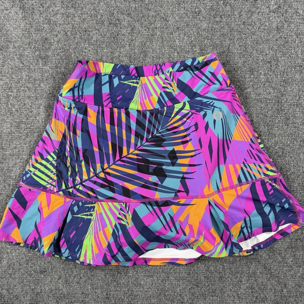 Dona Jo Skort Size 1 Small Colorful Print Lined Pickleball Tennis